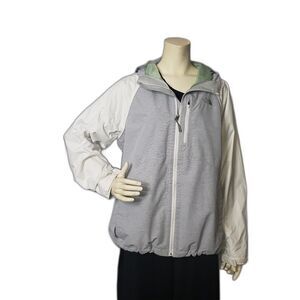 THE NORTH FACE Gray and White Windbreaker Jacket Womens Size XL